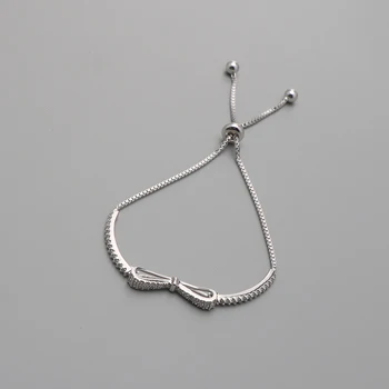 

YiShi S925 sterling silver bow bracelet Haishi adjustment Pearl Korean version of fashion bracelet