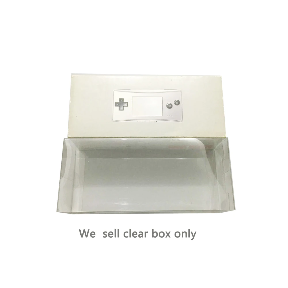 

Clear transparent PET box cover For GBM for gameboy Micro EU version storage protection collection box