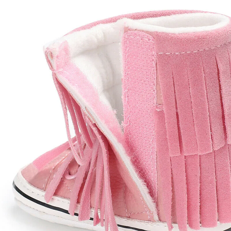 New Baby Girl Boy Snow Boots Winter Booties Fashion Infant Toddler Newborn Baby Girl Boy Crib Shoes Warm Tassel Snow Boots 0-18M