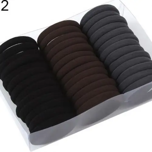 Style2 40pcs 40/60 шт. для девочек разных Цвета Высокие эластичные бесшовные лента для волос Веревка хвост держатель инструмент для укладки волос - Цвет: Style2 40pcs