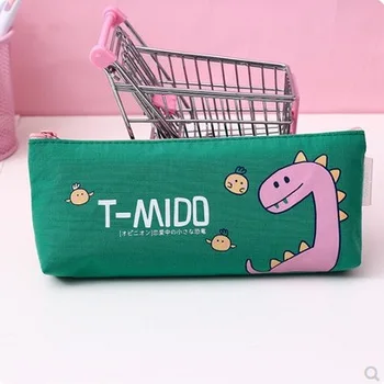 

Kawaii Dinosaur Pencil Case Holder Organizer Travel Cosmetic Bag High Capacity Canvas Storage Kit Student Office School Supplies