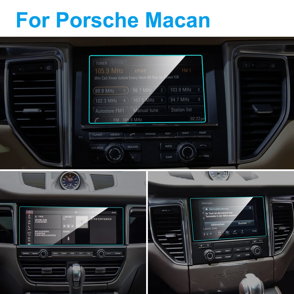 Для Porsche Macan Interior- Автомобильный gps навигатор протектор Закаленное стекло экран защитная пленка авто аксессуары для укладки