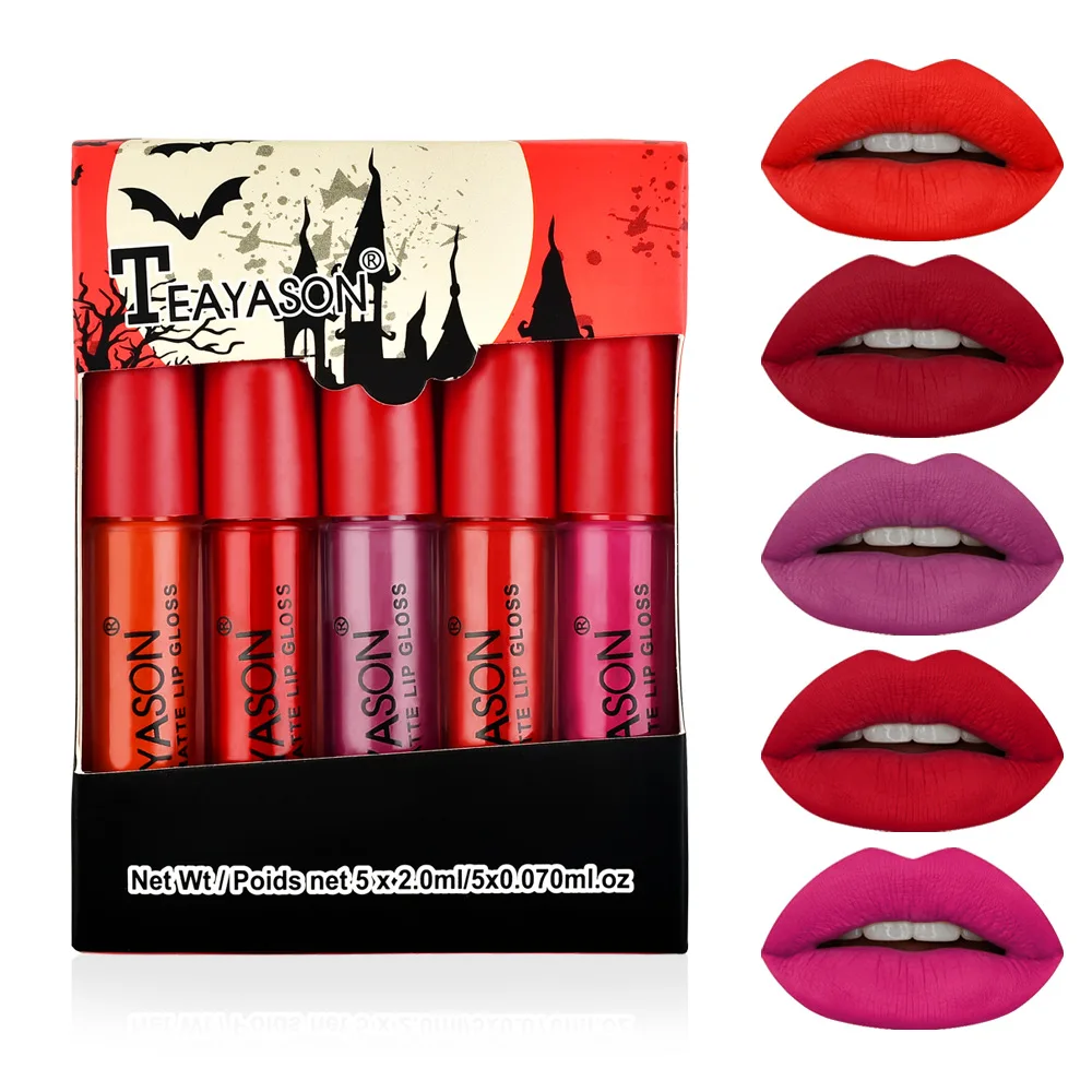 5Pcs/set Liquid Matte Lipstick Beauty Makeup Tint Long Lasting Waterproof Sexy Velvet Lip Gloss Pigment Nude Lip Kit Maquiagem 5Pcs/set Liquid Matte Lipstick Beauty Makeup Tint Long Lasting Waterproof Sexy Velvet Lip Gloss Pigment Nude Lip Kit Maquiagem