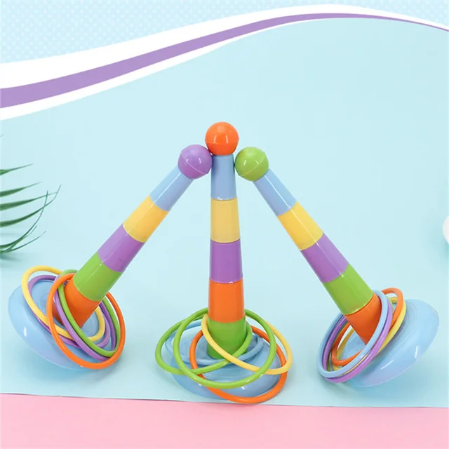 Kids Toy Activity Training Colorful Rings Funny Mini Ferrule Toy for Children Parrot Development Interactive Supplies Bird Toy 1
