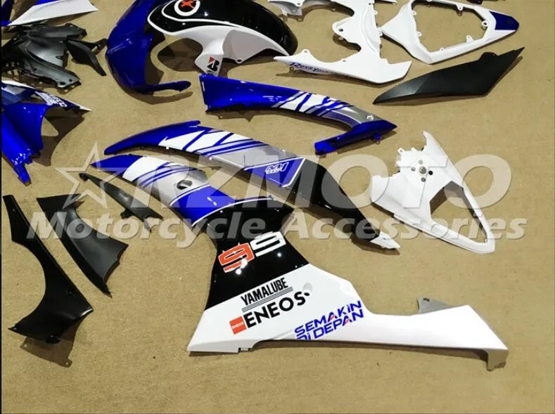 Набор впрыскивателей Мотоцикл Обтекатели Fit для YAMAHA YZF-R6-600 2008- 08-16 обтекатель КУЗОВ комплект синий черный и белый красивые