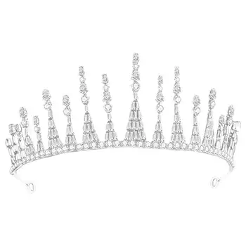 

1pc Wedding Crown Crystal Rhinestone Delicate Headpiece Bridal Tiara Headband Bridal Crown Hair Accessories for Madam Lady Women