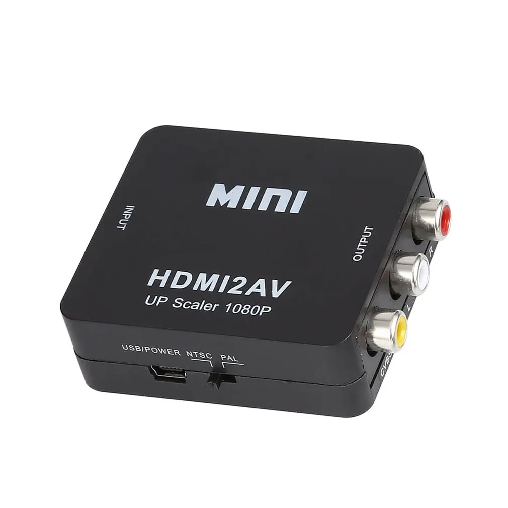 Цифровой HDMI к Композитный RCA Аудио Видео AV CVBS адаптер конвертер 720 p/1080 p Mini HDMI к аудио-видео преобразователи