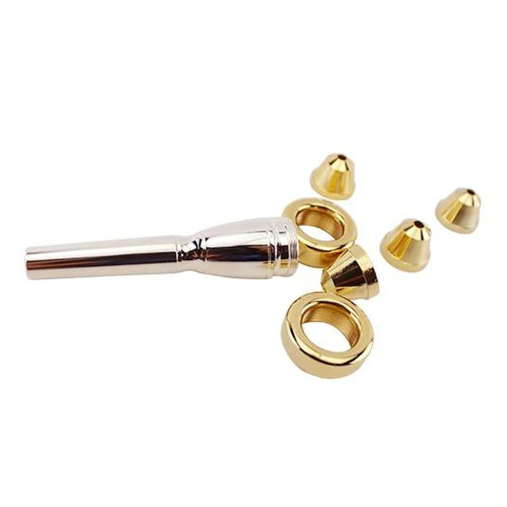 Tube Accessories Bass Brass Rims Replacement 2B 2C 3B 3C Cups Parts Professional Instrument Convertible Trumpet Mouthpiece Set