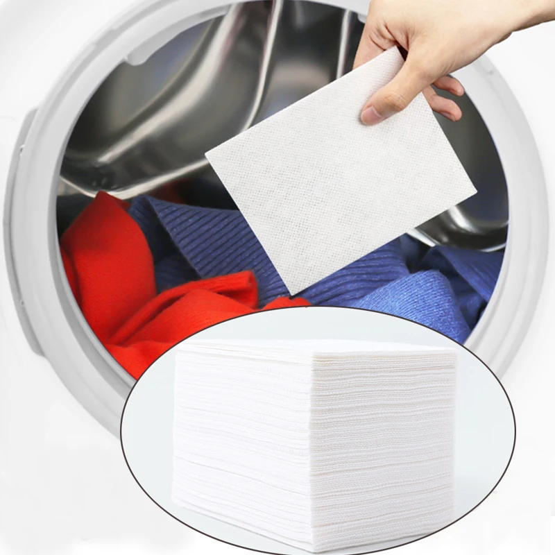 Colour Catcher Sheet Proof Color Absorption Paper Anti Cloth Dyed Leaves Laundry Color Run Remove Sheet in Washing Machine 100pc,laundry sheets,laundry color catcher sheets
