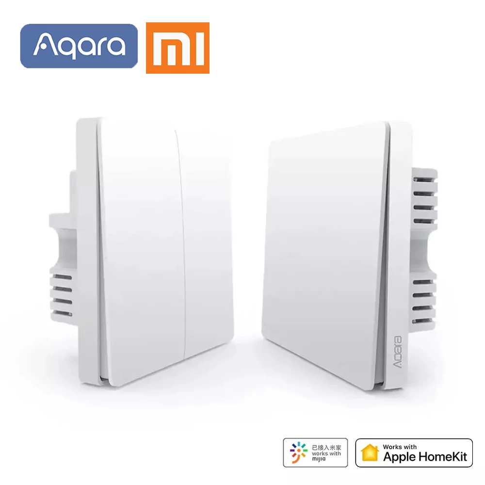 Настенный выключатель Xiaomi Aqara света ZigBee версия с одним огнем/нулевым