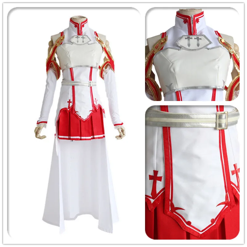 Sword Art Online SAO Cosplay Kostüm Costume Kleid von Asuna Yuuki Damen 