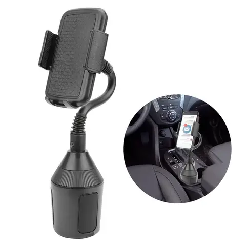 Cup Holder Phone Mount Adjustable Gooseneck Car Phone Mount For iPhone Samsung Galaxy Google and More Devices