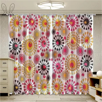 

Sun Flower Curtain For Living Room Blinds Bedroom Cortinas Ultra-thin Micro Shading Fabric Drapes Window Decor