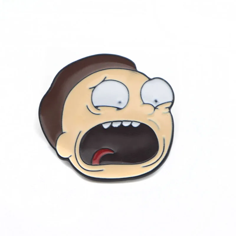 K999 Популярные эмалированные Броши Rick And marty на булавке для женщин и мужчин, значок на лацкане, металлический значок на воротнике, ювелирные изделия, подарки, 1 шт