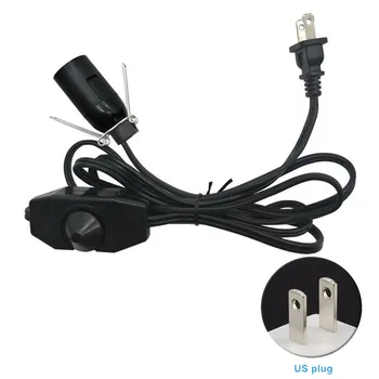 

Home PVC Control Switch Salt Lamp Black Electric Accessories Power Cable Replacement E14 Socket Stable Dimmer Power