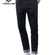 Пионерский лагерь мужские черные джинсы Классические Осенние брюки высокого качества повседневные Прямые джинсовые брюки мужские ANZ908219A