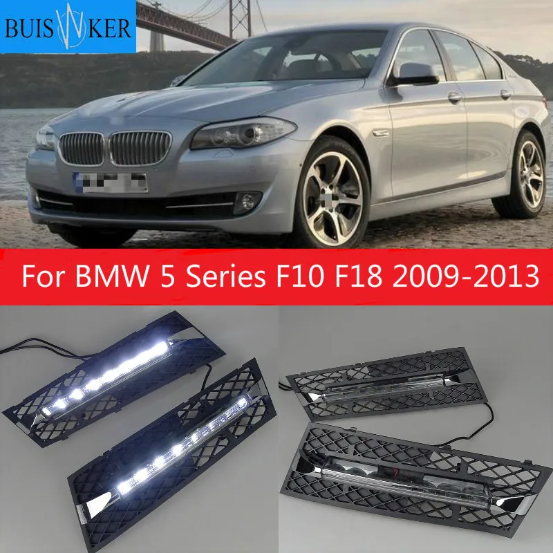 

Светодиодные дневные ходовые огни, 2 шт., противотуманные фары для Bmw 5 серии GT F10 F18 535i/550i/520i/525i/530i 2009 2010 2011 2012 2013