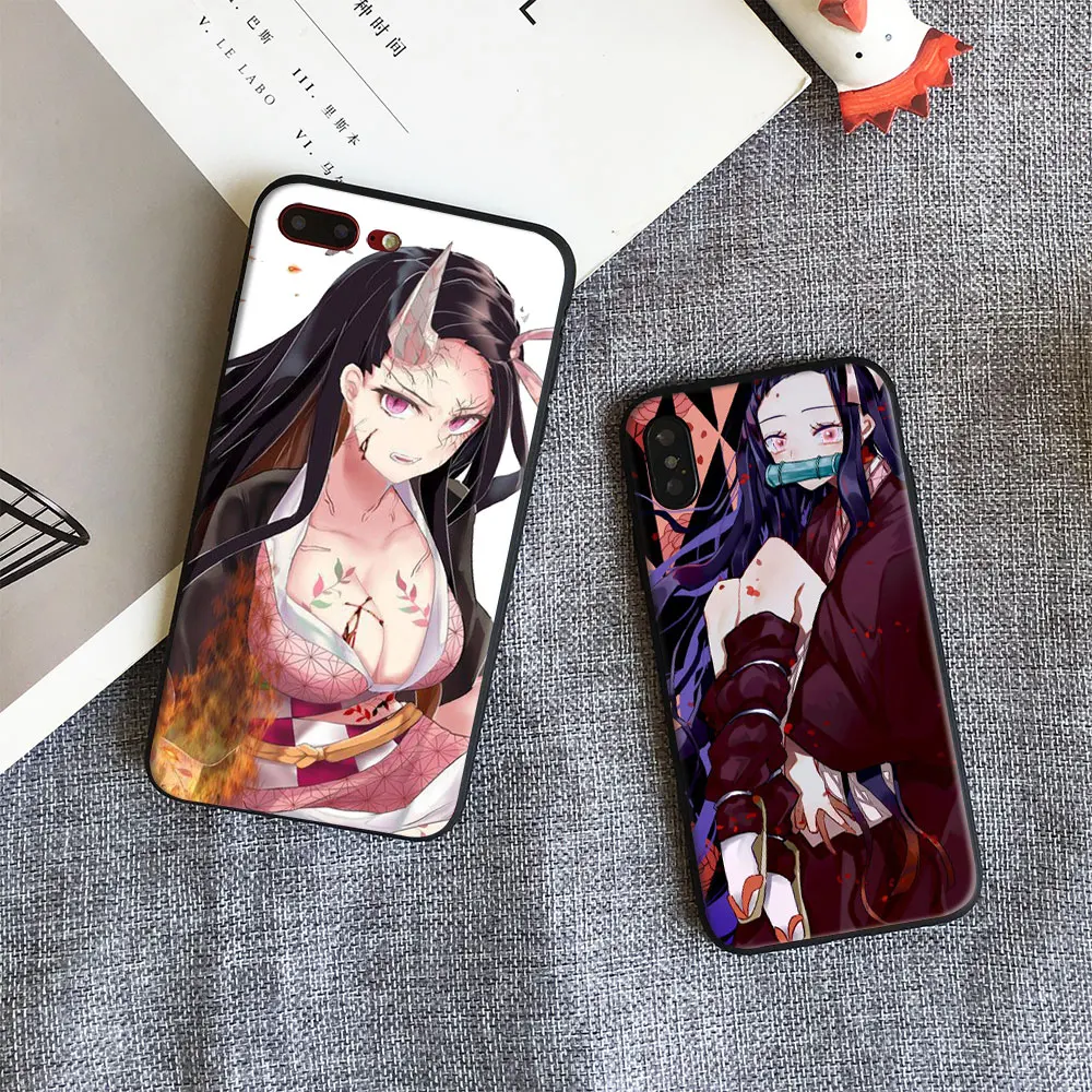 Мягкий силиконовый чехол для телефона Kamado Nezuko Demon Slayer Kimetsu no Yaiba iPhone 6 6s 7 8 Plus X XR XS 11
