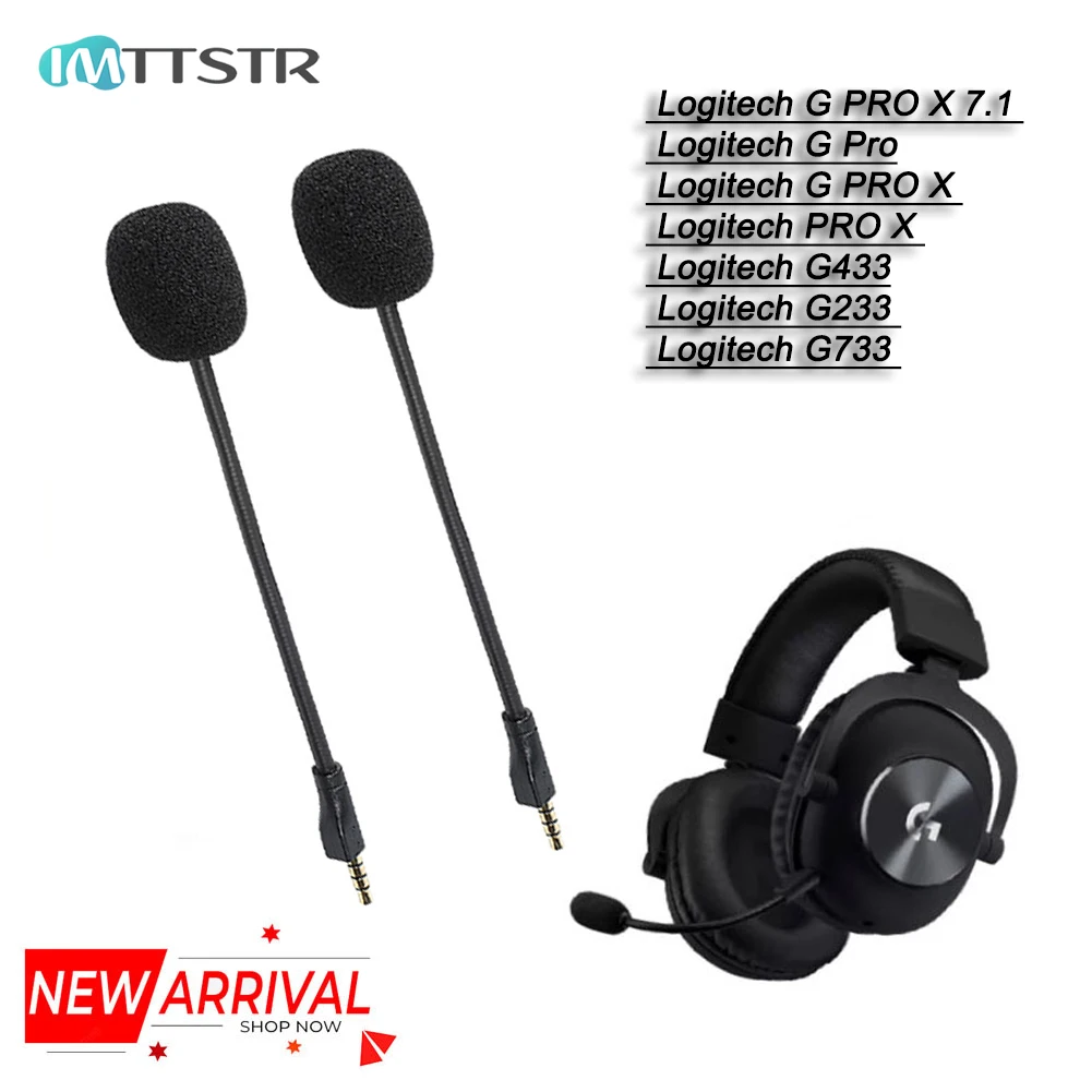 Logitech Pro X 7 1g Pro G233 G433用のマイク交換 ゲーミングヘッドセット 3 5mmヘッドセット 取り外し可能なマイク付き イヤホン用アクセサリー Aliexpress
