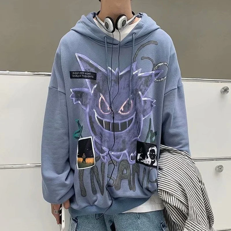 Outono inverno camisolas femininas hoodies hong kong estilo ins tendência hip hop tops solto casual manga longa pulôver roupas femininas