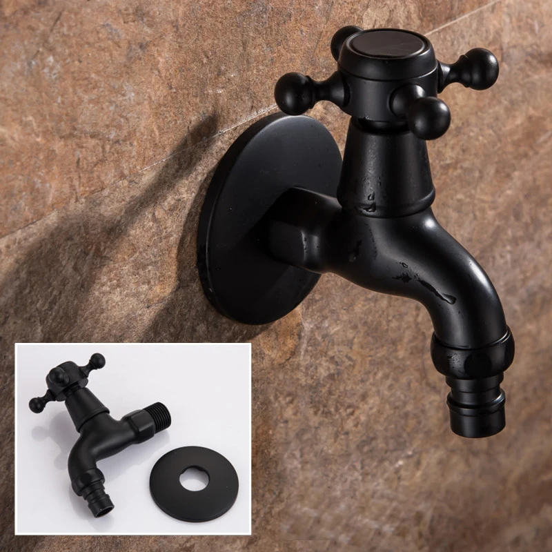 

Brass Antique black outside tap, washing machine faucet, toilet bibcocks,tap,Decorative Outdoor Garden Faucet for Bathroom