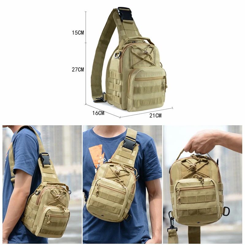 Военная Тактическая Сумка с Molle для спорта на открытом воздухе, сумка на плечо для Путешествий, Походов, рыбалки, походов, охоты, кемпинга, камуфляжный рюкзак