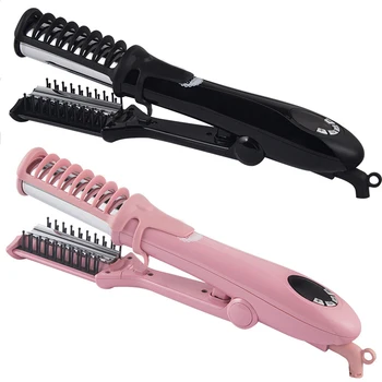 

Rotating Curling Brush Fast Hair Straightener Straightening Hairdressing Tools Electric Curling and Straightening Iron EU Plug