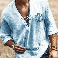 Nova primavera verão dos homens camisa casual manga curta algodão camisas de linho masculino solto colarinho botão camisa de seda chemise homme