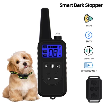 

New Electric Dog Training Collar Pet Remote Control Waterproof Rechargeable LCD Display for All Size Beep Shock Vibration Mode