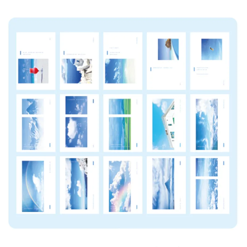 28 Sheets/Set Summer Blue Sky Lomo Card Mini Postcard Birthday Letter Envelope Gift Card Message