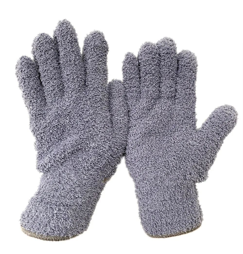 1 Par Car Wash Microfiber Dust Gloves Coral Fleece Gloves Cleaning Housework Absorbent guantes de lavado de autos