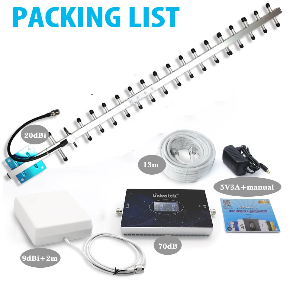90db Signal Booster 4 Band 2G 3G 4G GSM 900 DCS B3