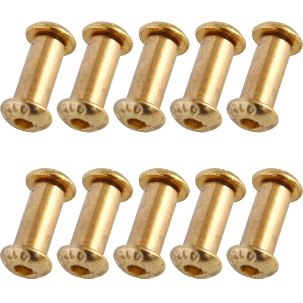 

10pcs/lot Brass Fastener DIY Knife Handle Screws Rivet YFS Hexagon Head Cap Screws