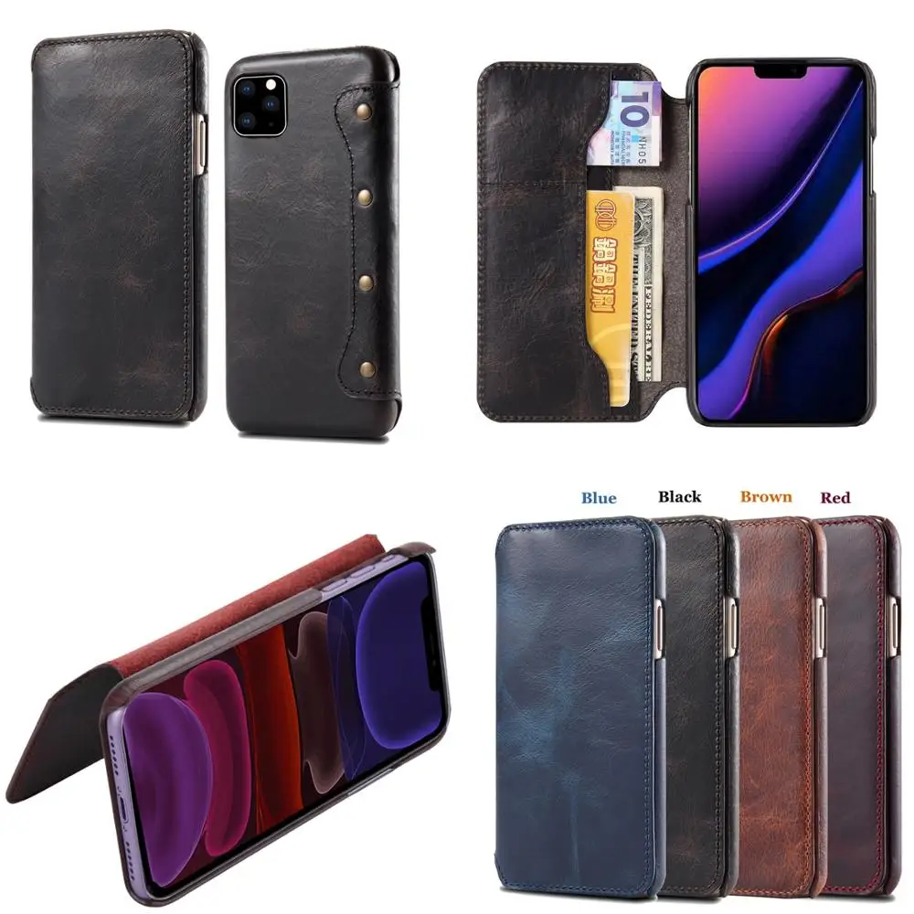 Чехол-книжка для iPhone 11 Pro XS Max XR X кожаный | Мобильные телефоны и аксессуары