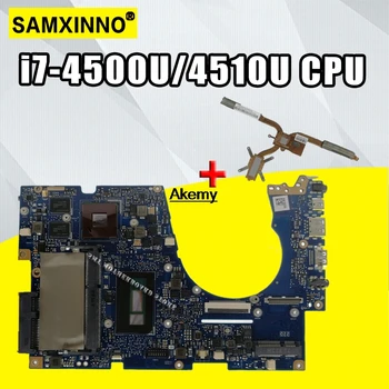 شراءل For Asus UX303UB UX303U UX303UB U303U الكمبيوتر المحمول اللوحة الأم اختبار Ok GT840M 4GB RAM I7-4500U/4510U وحدة المعالجة المركزية Sed-المبرد
