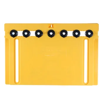 

Yellow Woodworking 2 In 1 Cabinet Hardware Jig and Shelf Pin Drilling Jig with 5mm 6mm Drill Bits Set for Hand Woodworking Tool