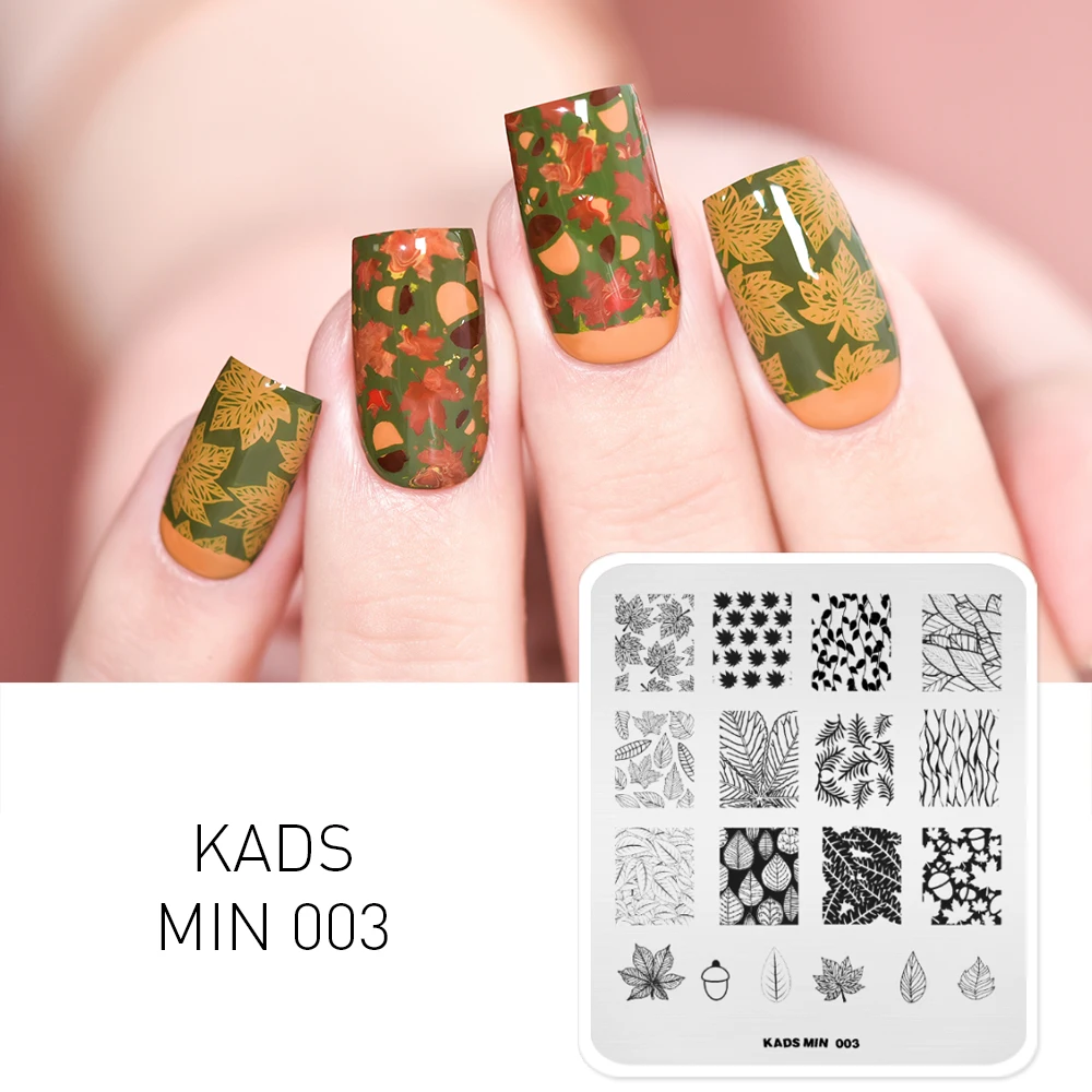 KADS пластина для стемпинга для нейл-арта ногтей изображение штамп шаблон 3D Мода шаблон лак печать штамп пластины DIY маникюр Трафарет Инструмент - Цвет: mini 003