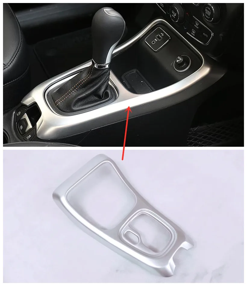 АБС-пластик матовый для Jeep Compass Автомобильная рамка для рычага переключения передач декоративная панель Накладка аксессуары для стайлинга автомобилей 1 шт