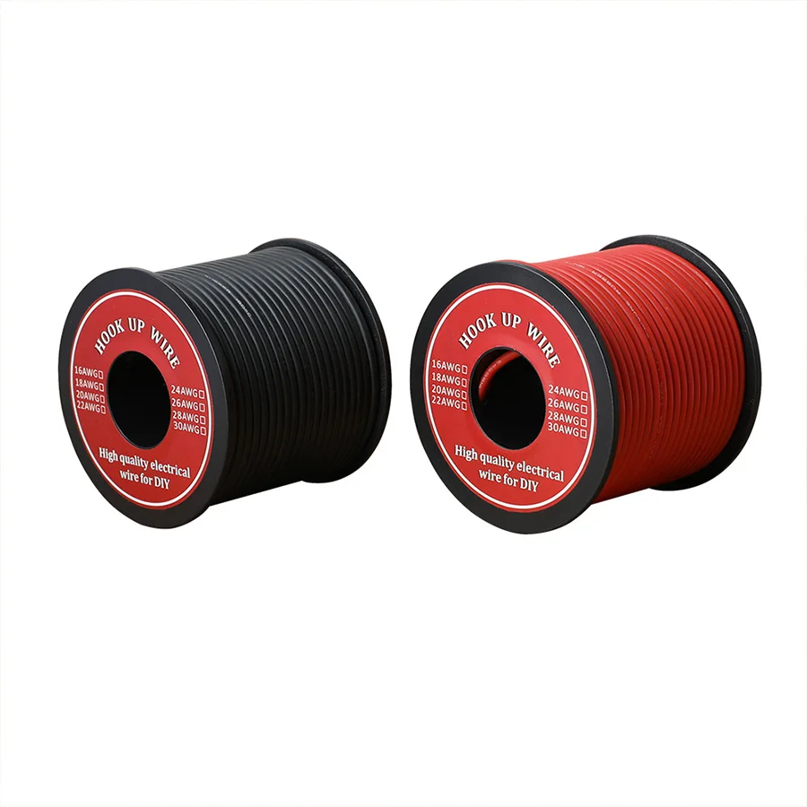 

6-23m/Lot 16 AWG Stranded Wire Hook-up Flexible Silicone Electrical Wire Rubber Insulated Tinned Copper 3KV Safe Current 12.7A