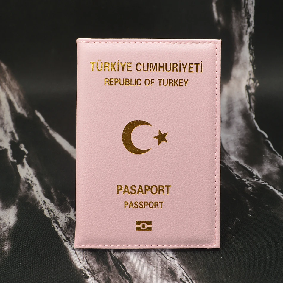 Новая обложка для паспорта из Турции, брендовый дизайнерский женский чехол для паспорта, розовый, для девочек, turkse paspoort