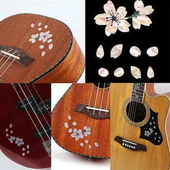 

Ukulele decoration bass applique self-adhesive flower body guitar sticker cherry blossom mini cute