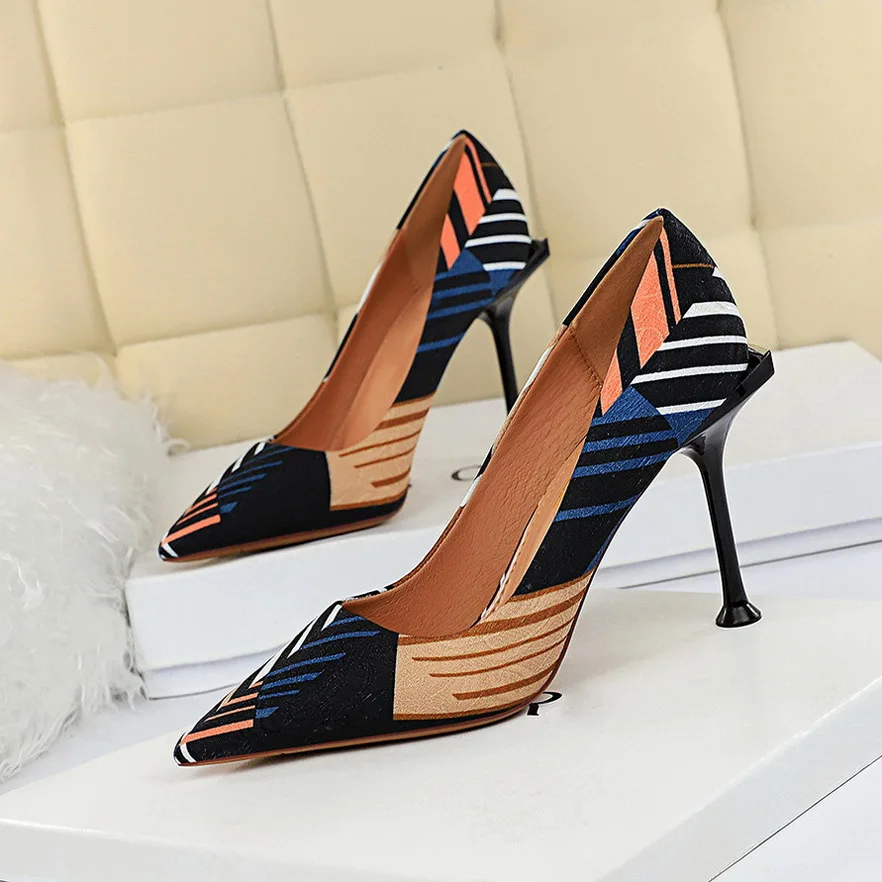 Женские туфли-лодочки на высоком каблуке 10 см; роскошные элегантные женские туфли с острым носком; Цвет Красный; качественные туфли-лодочки на каблуке; Scarpins; Цвет Синий