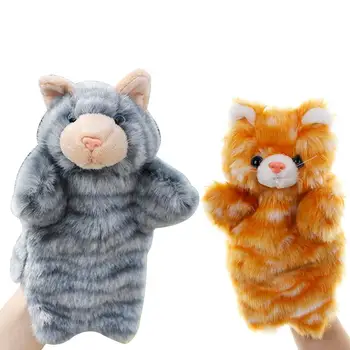 

Lovely Cats Animal Doll Plush Soft Hand Puppet Role Play Interactive Kids Educational Toys for Children Gift