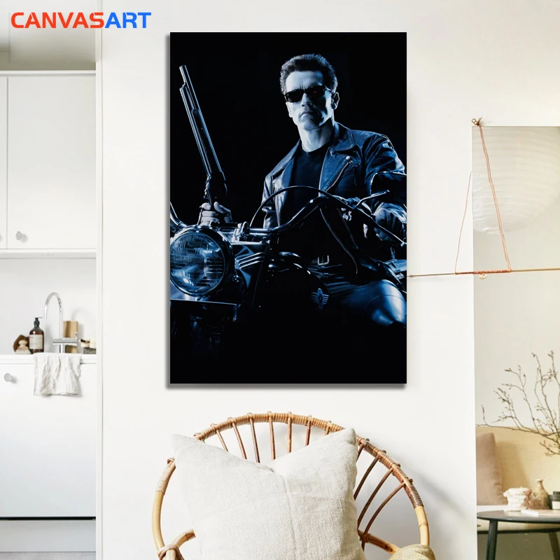 Canvas Art Pictures Terminator 2 Trial Day for Arnold Schwarzenegger Wall Living Room Painting Nordic Style | Дом и сад