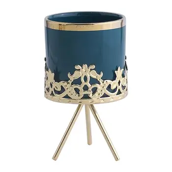 

1Pc Iron Art Flowerpot Rack Ceramic Flowerpot Flower Stand Plant Storage Holder