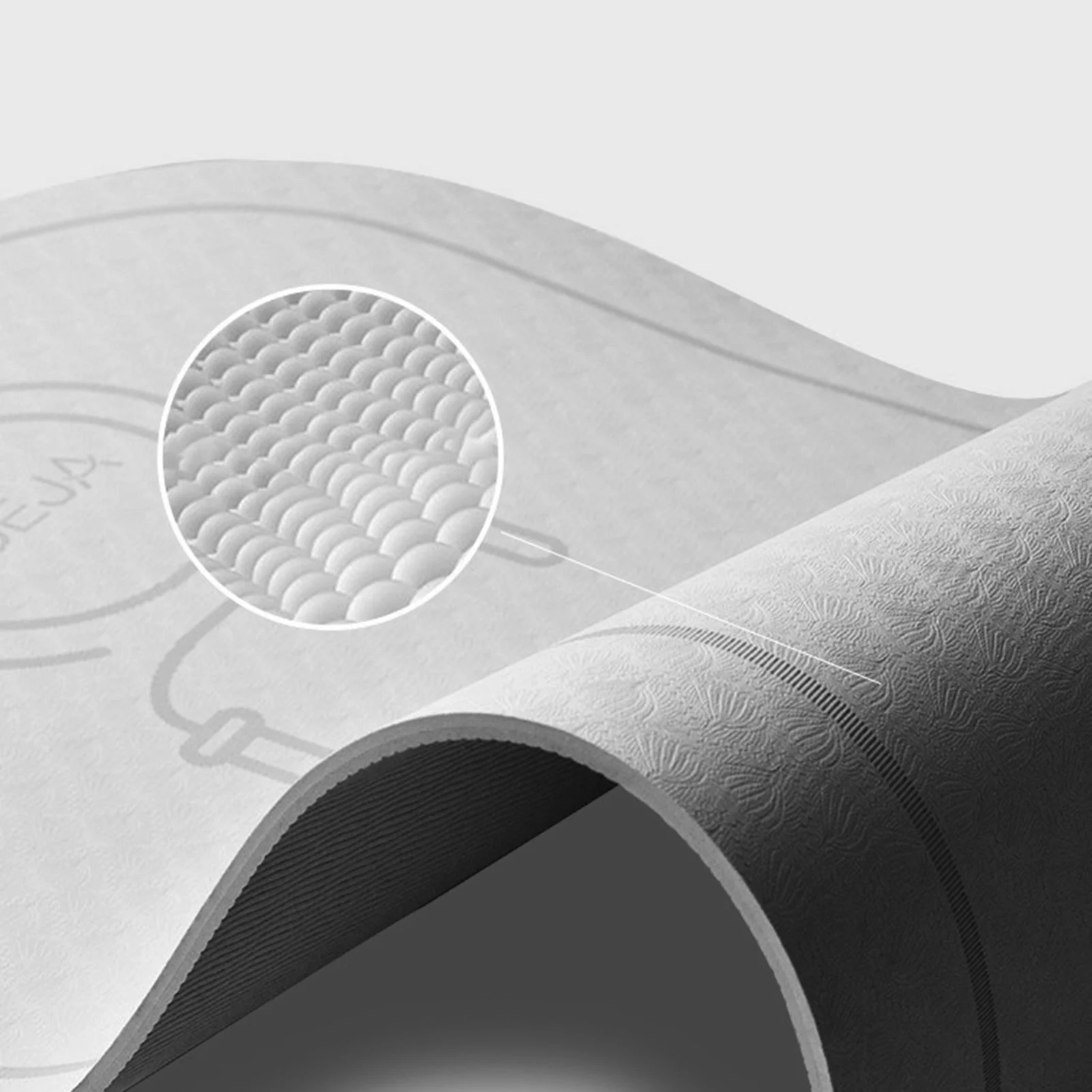 Non-Slip Mat TPE Yoga Mat Jump Rope Skipping Floor Workouts For Sports Pads Silent Yoga Pad Textured Thick 6mm High Density