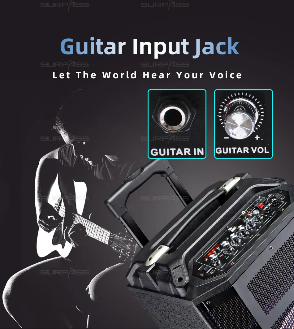Outdoor or Home Karaoke Bass Treble Bluetooth Microphone Speaker 10'' Portable Battery Loudspeaker with FM Radio LED Light USB Outdoor or Home Karaoke Bass Treble Bluetooth Microphone Speaker 10'' Portable Battery Loudspeaker with FM Radio LED Light USB