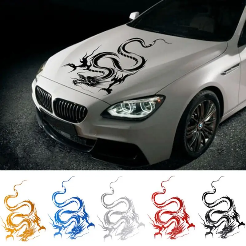 

Car Hood Body Vinyl Graphic Wrap Decal Dragon Sticker on Car Racing Sport Reflect Vinyl Decal Personality Waterproof Accessories