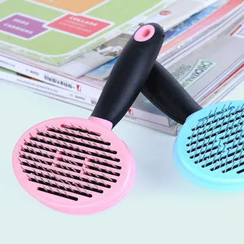 

Pet Grooming Comb Stainless Steel Self-cleaning Hair Removal Comb Environmentally Friendly Material Cats Dogs Pet Supplies