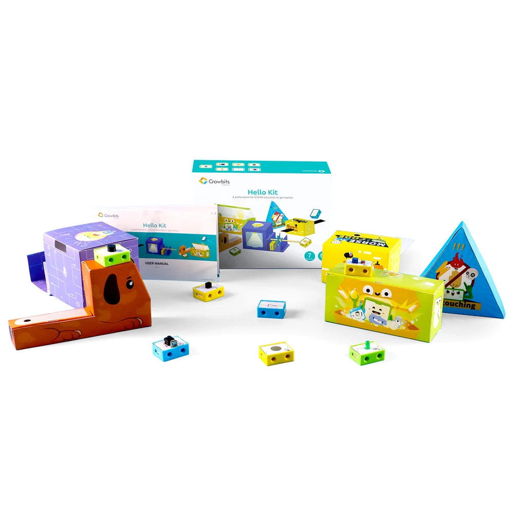 Crowbits Hello Kit- Free of Programming STEM Educational Tool DIY Learning Kit Toy Building Blocks For Kids Gifts | Электронные